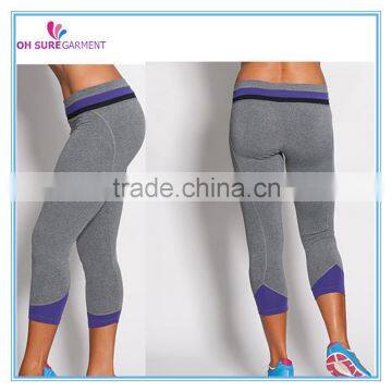 dry fit supplex/spandex logo printed womens yoga leggings