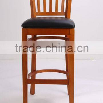 Beech Wood Barstool Wood Chair Hotel Chair photo-2