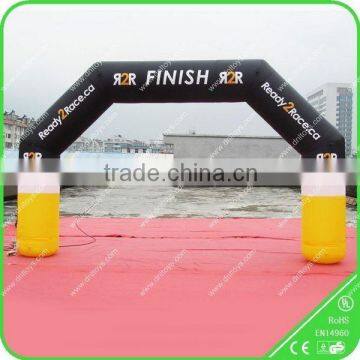 Portable inflatable finish line arch