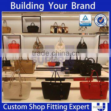 Wall mounted display racks shoe rack and bag with wall shelves