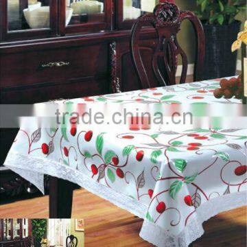 non-slip EVA table cloth with lace edge, oblong 137*183cm