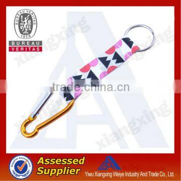 2*20cm Fashion design small carabiner short key strap on China market