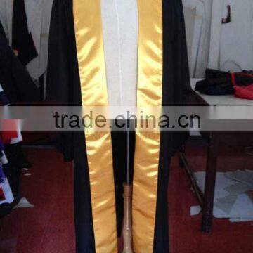 Academic Bachelor Gown with satin panel/ graduation gown