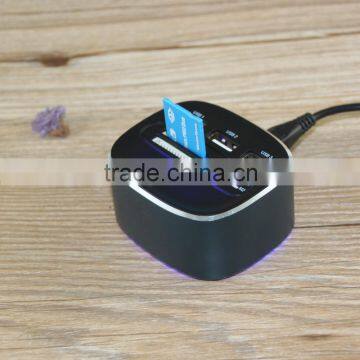USB HUB TF MS M2 SD Card Reader With Led Light