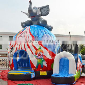 2016 New Design Best quality small bouncers inflatables roundness castle elephant bouncer castle