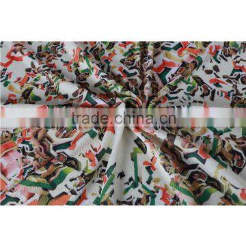 Different Kinds of Pattern Interlock Poly Bingo Print Knit Crepe Fabric photo-2