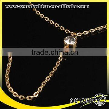 Diamond Tassels Women Long Thin Chain Necklace