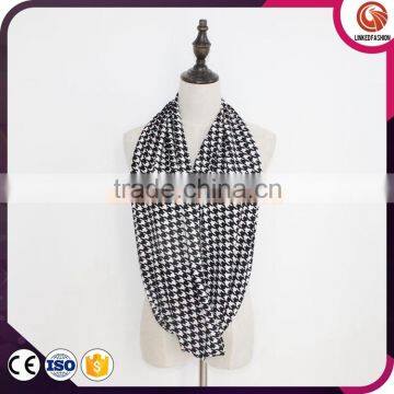 wholesale infinity scarf fleece snood custom scarf soft polar plush hounds tooth infinity scarf