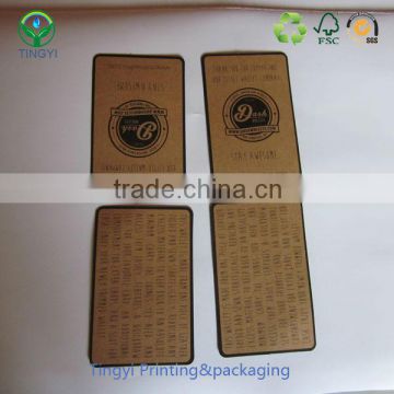 round corner kraft paper card printing