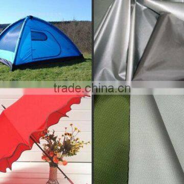 waterproof and silver coated taffeta fabric for bags/ umbrellas/ tents /raincoat