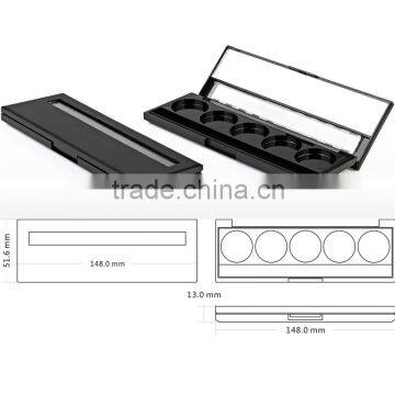 5 Round Color Eyeshadow Empty Palette With Inner Mirror