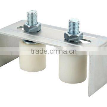 white roller yellow galvanized upper guide nylon roller bracket