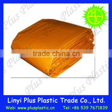 laminated PE tarpaulin blue orange color