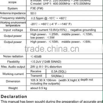 Mobile Transceiver Mini Cheap Car Radio Dual Band Mini Transceiver 136-174MHz 400-470MHz Repeater photo-5