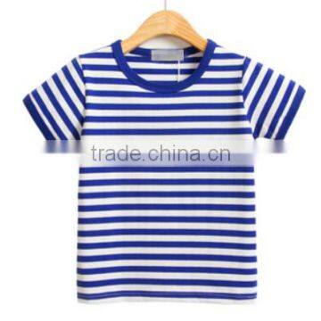 2016 Fashion Cheap Top Quality 100% Cotton Yarn Dyed Stripe Couple T-shirt Family photo-4