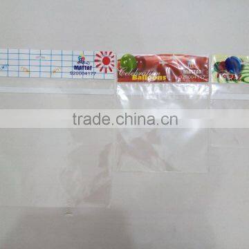 OPP Header Card Packaging Bag For Balloons With Super Blue