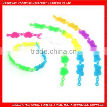 silicone adjustable buckle leather bracelet with button