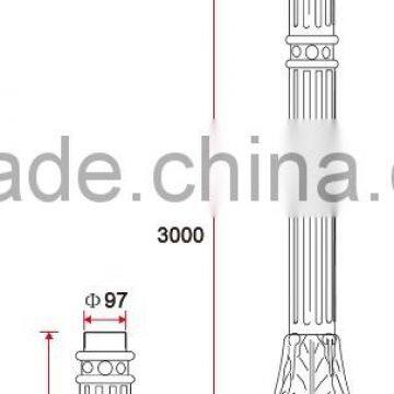 B033-1 Outdoor Sand Casting Aluminum Light Pole Casted photo-2