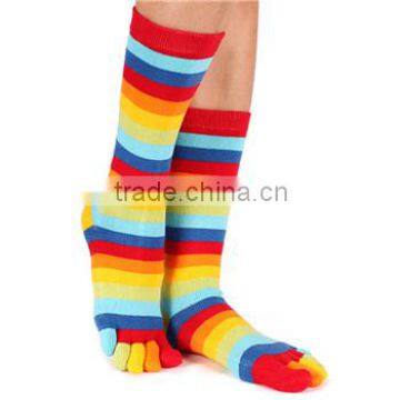 custom stripe long japanese toe separators socks