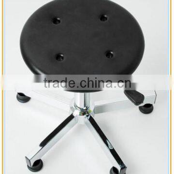 round surface adjustable plastic class 1000 conductive stool