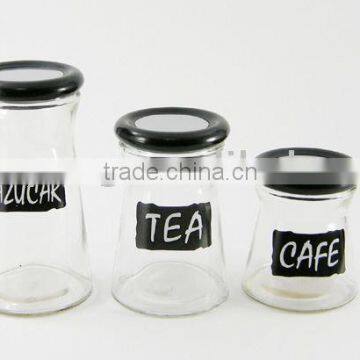 Glass storage jar