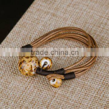 three colors to choose handmade rope weave bracelet