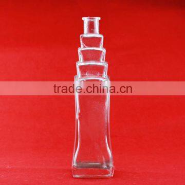 Cheap Good Long Melon Shape Bottles Iron Tower Bottle 500ml Lamp Shape Liquor Bottle photo-3