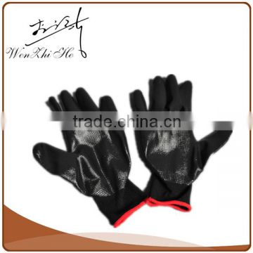 Palm Black PU Coated Nylon Gloves For Industrial Work