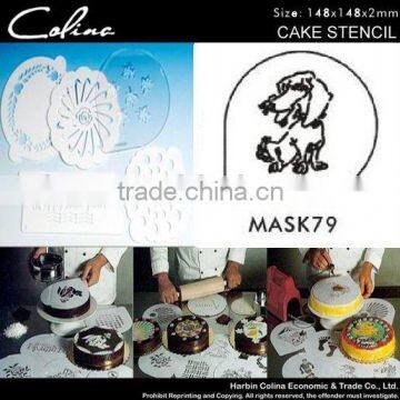 Cute Dog Shape Acrylic Plastic Cake Stencil