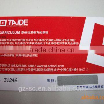 PVC Scratch Card