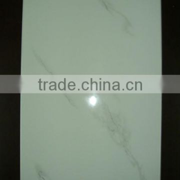 Glazed white wall tile for bathroom 25x40cm