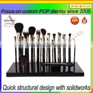 cosmetic brush display, counter acrylic makeup tools stand display