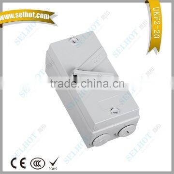 Three Gang Plastic Distribution Box Enclosed Isolator