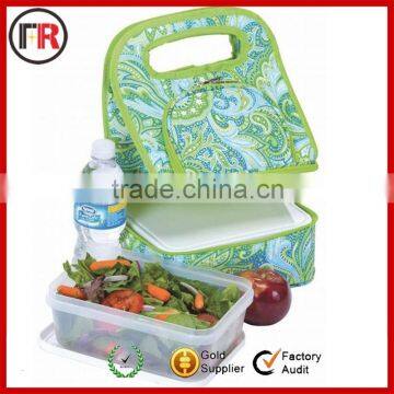 Fashion insulated lunch tote with handle