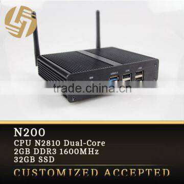 Fanless micro pc thin client wifi cheap mini server computer