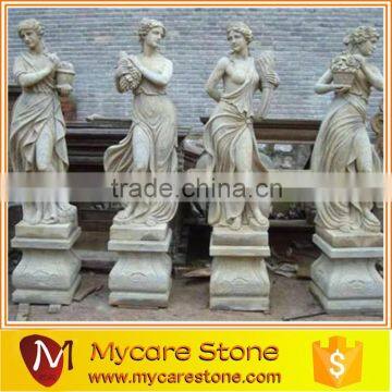 Hunan White Marble Four Season Lady Sculpture for Garden Decoration photo-6