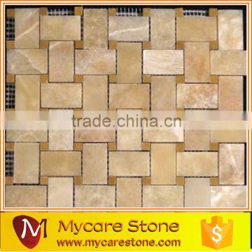 Natural Beige Marble Mosaic Tile Polished Surface photo-5