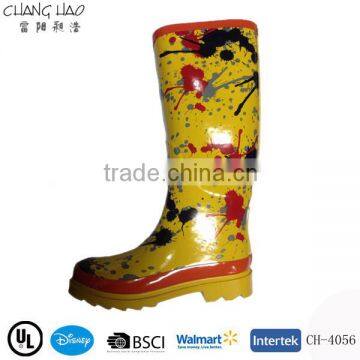 2015 NEW FASHION SHINING LADY RUBBER RAIN BOOTS