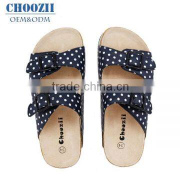Unisex Summer New Design Women Beach Slippers Flat Simple Girls Footbed Cork Sandals