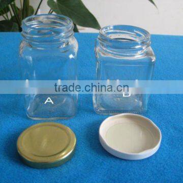 250ml square glass fruit sauce jar, cheese packing