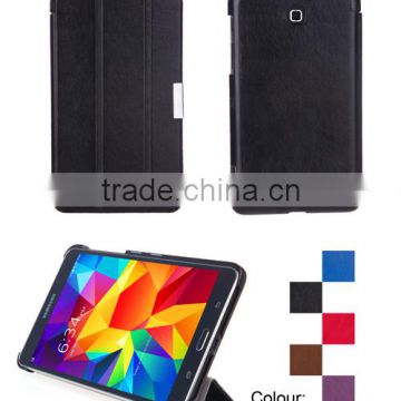 wallet leather for samsung galaxy note 4 with genuine leather for tap 4, T2300