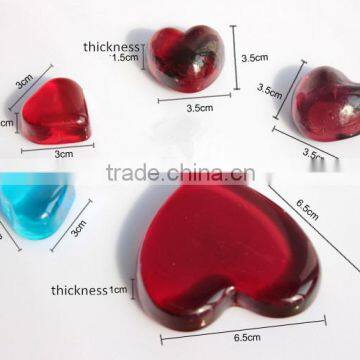 Heart Pattern Glass Beads/Glass Pebble for Wedding Decoration