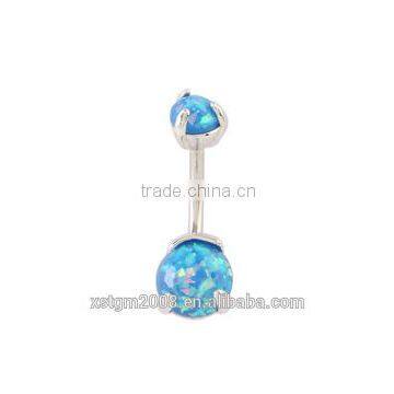 New pattern opal zircon body piercing fashion belly ring jewelry