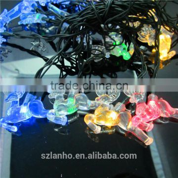 2016 new Panel Solar Lamp Led Solar Lights Outdoor For Garden Decoration Waterproof 20 LED String Christmas Lights Elks