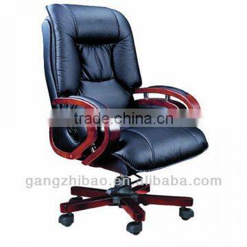 Solid wood structure executive office leather chair150kgAB-209