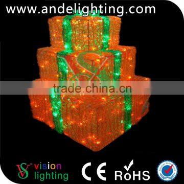 Giant Outdoor Present Box Motif Christmas Decoration Led Tree Light