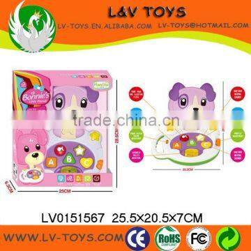 LV0151576 Made in China Yellow Toy English Spanish B/O Baby Organ With IC Light Music Sound photo-4