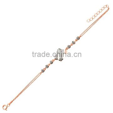 Rose Gold P. 925K Sterling Silver Snowflake Bracelet BSBL066