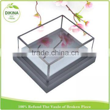 Glass Tealight Holder Packaging Metall Thin Case With Lid, Vintage Shabby Clear Picture Frames for Silver Gold Black Box photo-5