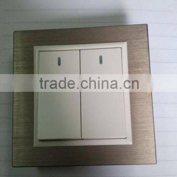 ALUMINIUM PANEL,WALL SWITCH ,TWO GANG ONE WAY SWITCH